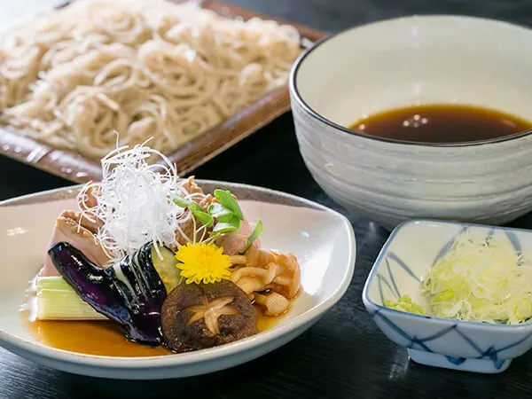 “Jindaiji soba kiyoshi” signboard menu “Duck Seiro” where you can enjoy the original taste of duck meat